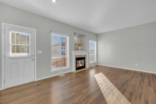 337 Addington Drive, Red Deer, AB - Indoor Photo Showing Living Room With Fireplace