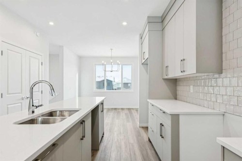 335 Herron Landing Ne, Calgary, AB - Indoor Photo Showing Kitchen With Double Sink