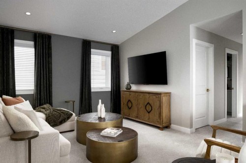 2173 Cobblebrook Crescent, Airdrie, AB - Indoor Photo Showing Living Room