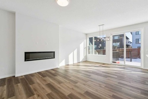 28 Calhoun Rise Ne, Calgary, AB - Indoor Photo Showing Living Room With Fireplace