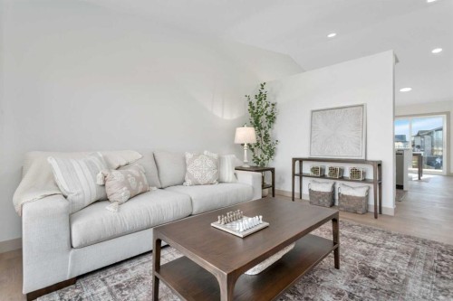 120 Hampton Crescent, Sylvan Lake, AB - Indoor Photo Showing Living Room