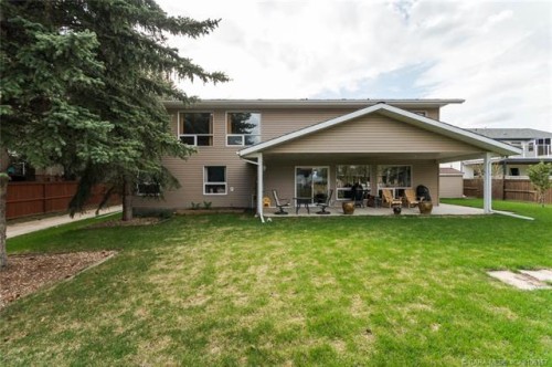 50 Coventry Lane, Lacombe, AB - Outdoor With Deck Patio Veranda