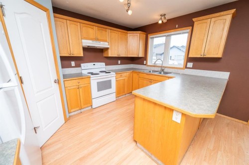 6209 Orr Drive, Red Deer, AB - Indoor Photo Showing Kitchen With Double Sink