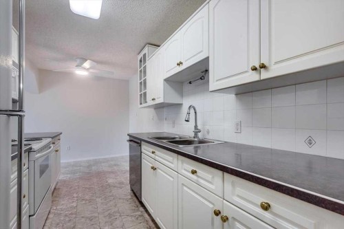 312-5330 47 Avenue, Red Deer, AB - Indoor Photo Showing Kitchen With Double Sink