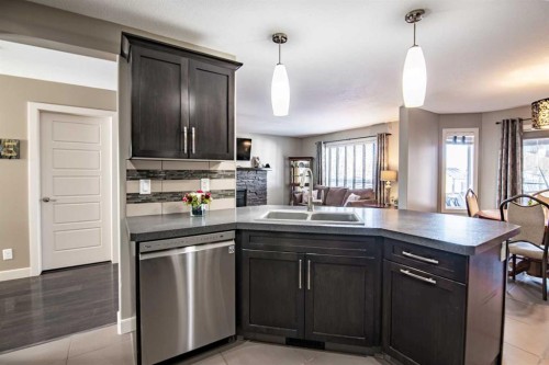 60 Vincent Close, Red Deer, AB - Indoor Photo Showing Kitchen With Double Sink