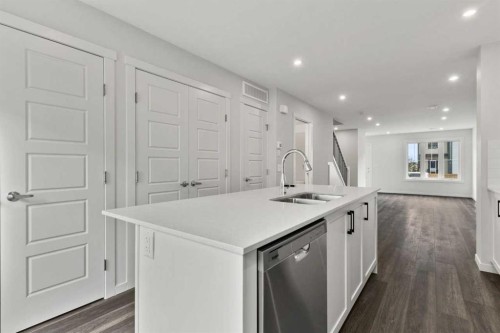 14675 1 Street Ne, Calgary, AB - Indoor Photo Showing Kitchen With Double Sink