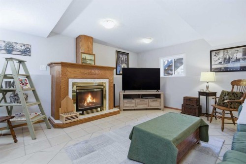 39081 C&E Trail, Red Deer, AB - Indoor Photo Showing Living Room With Fireplace
