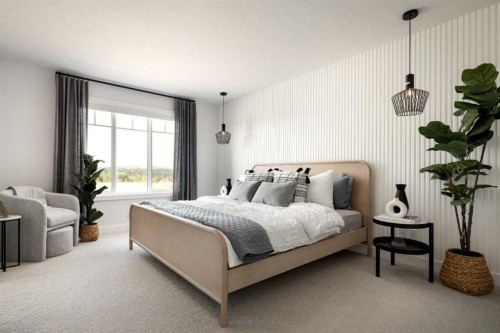 2138 Cobblebrook Crescent Sw, Airdrie, AB - Indoor Photo Showing Bedroom