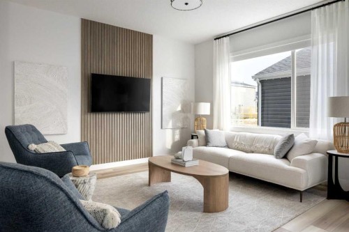 2138 Cobblebrook Crescent Sw, Airdrie, AB - Indoor Photo Showing Living Room