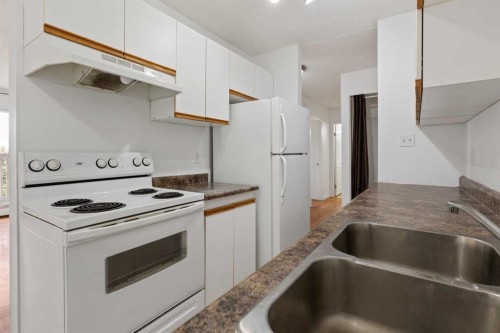 306-114 Mount Pleasant Drive, Camrose, AB - Indoor Photo Showing Kitchen With Double Sink