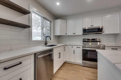 5302 42 Avenue, Red Deer, AB - Indoor Photo Showing Kitchen With Upgraded Kitchen