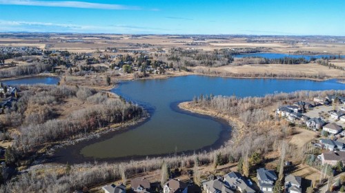 14 Riviera Drive, Lacombe, AB - Outdoor With Body Of Water With View