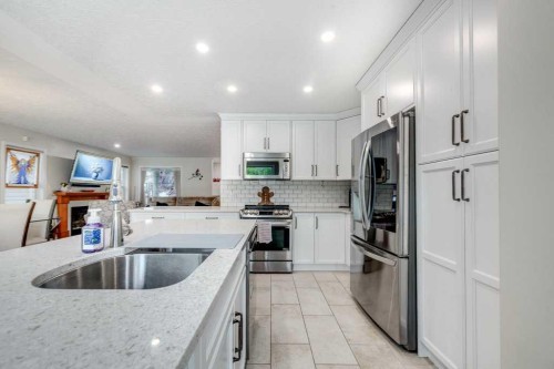 13 Dillon Close, Red Deer, AB - Indoor Photo Showing Kitchen With Double Sink With Upgraded Kitchen