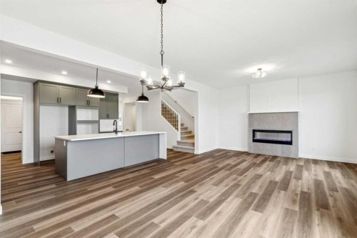 199 Sora Terrace Se, Calgary, AB - Indoor With Fireplace