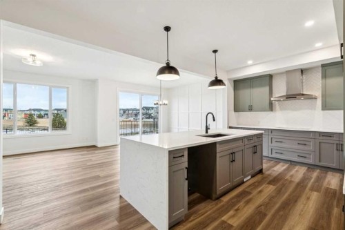 199 Sora Terrace Se, Calgary, AB - Indoor Photo Showing Kitchen With Upgraded Kitchen