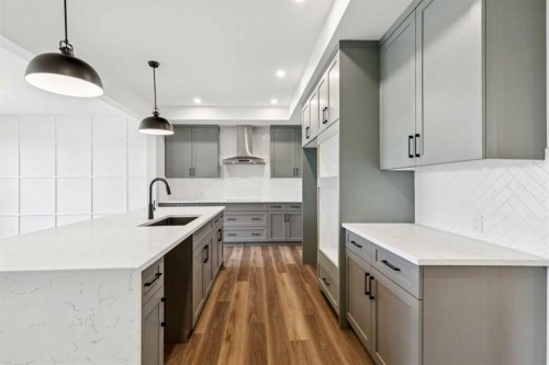 199 Sora Terrace Se, Calgary, AB - Indoor Photo Showing Kitchen With Upgraded Kitchen