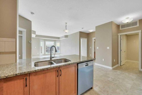 404-6 Michener Boulevard, Red Deer, AB - Indoor Photo Showing Kitchen With Double Sink