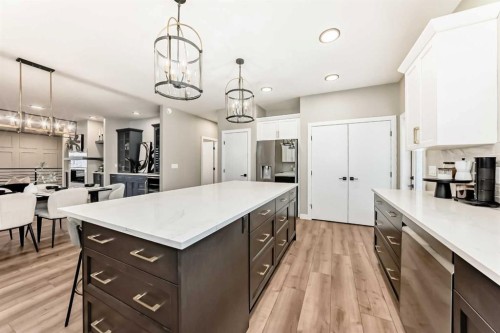 58 Mitchell Crescent, Blackfalds, AB - Indoor Photo Showing Kitchen With Upgraded Kitchen