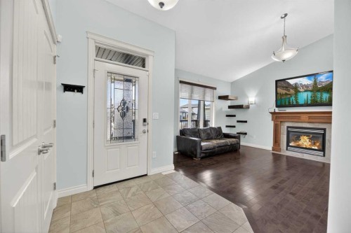 17 Viceroy Crescent, Olds, AB - Indoor Photo Showing Living Room With Fireplace