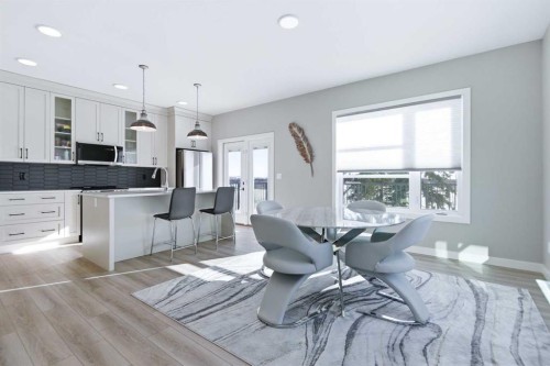 130 Mitchell Crescent, Blackfalds, AB - Indoor Photo Showing Kitchen With Upgraded Kitchen