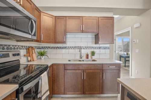 206-148 Vanier Drive, Red Deer, AB - Indoor Photo Showing Kitchen With Double Sink