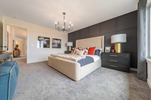 571 Buffaloberry Manor Se, Calgary, AB - Indoor Photo Showing Bedroom