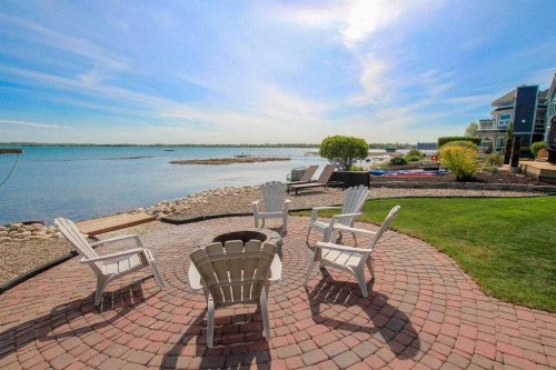 384 Marina Bay Place, Sylvan Lake, AB - Outdoor With Body Of Water With Deck Patio Veranda With View
