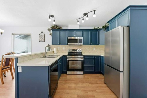 268 Kingston Drive, Red Deer, AB - Indoor Photo Showing Kitchen With Double Sink With Upgraded Kitchen