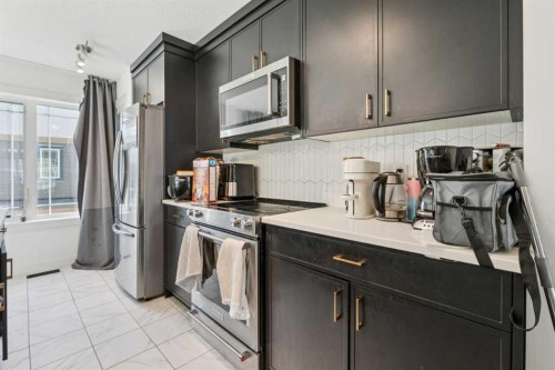 277 Auburn Meadows Drive Se, Calgary, AB - Indoor Photo Showing Kitchen With Stainless Steel Kitchen