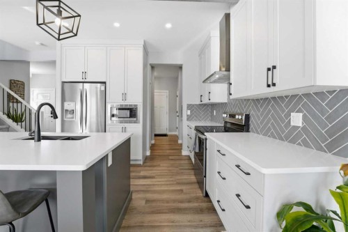 20 Cole Way, Sylvan Lake, AB - Indoor Photo Showing Kitchen With Double Sink With Upgraded Kitchen