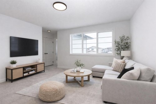 12 Trinity Street, Lacombe, AB - Indoor Photo Showing Living Room