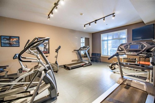 412-5213 61 Street, Red Deer, AB - Indoor Photo Showing Gym Room