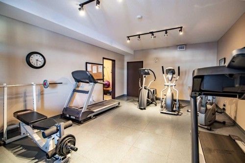 412-5213 61 Street, Red Deer, AB - Indoor Photo Showing Gym Room