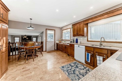 128 Dickenson Crescent, Red Deer, AB - Indoor Photo Showing Kitchen With Double Sink