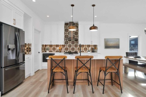 244 Emerald Drive, Red Deer, AB - Indoor Photo Showing Kitchen With Upgraded Kitchen