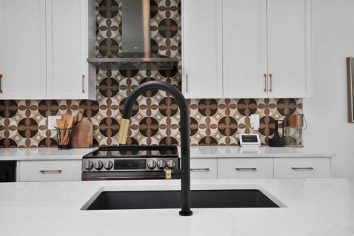 244 Emerald Drive, Red Deer, AB - Indoor Photo Showing Kitchen With Double Sink With Upgraded Kitchen