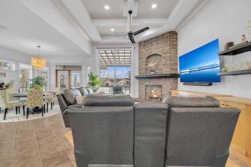 30 Law Close, Red Deer, AB - Indoor Photo Showing Living Room With Fireplace
