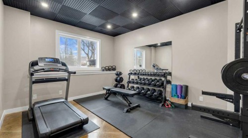 30 Law Close, Red Deer, AB - Indoor Photo Showing Gym Room