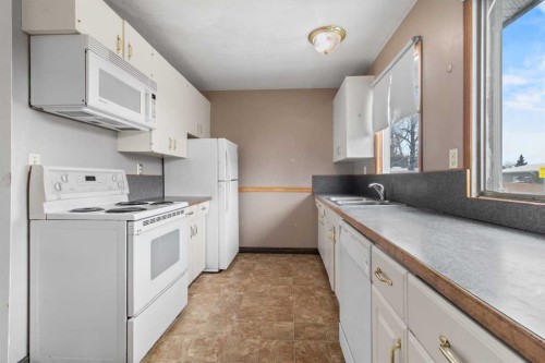 38 Ogden Avenue, Red Deer, AB - Indoor Photo Showing Kitchen With Double Sink
