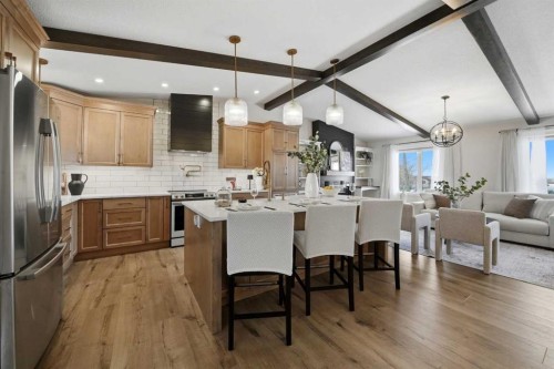15 26534 Township Road 384, Rural Red Deer County, AB - Indoor Photo Showing Kitchen With Upgraded Kitchen