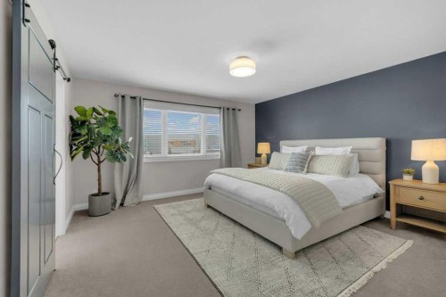 23 Bowman Circle, Sylvan Lake, AB - Indoor Photo Showing Bedroom