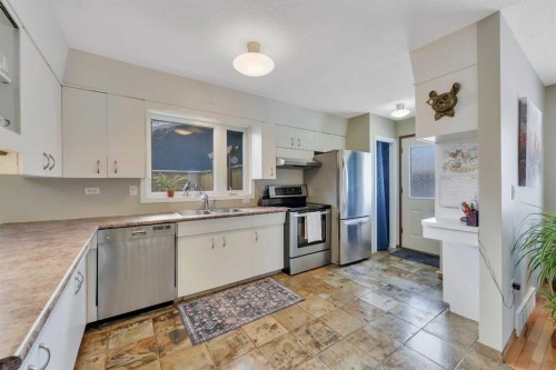 31 Mitchell Avenue, Red Deer, AB - Indoor Photo Showing Kitchen With Double Sink