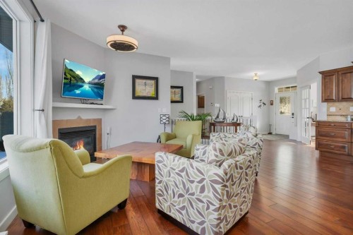38 Overand Place, Red Deer, AB - Indoor Photo Showing Living Room With Fireplace