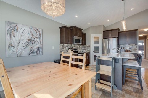10 Artemis Place, Blackfalds, AB - Indoor Photo Showing Kitchen With Double Sink With Upgraded Kitchen