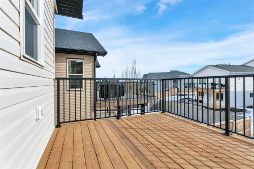 77 Maclean Close, Blackfalds, AB - Outdoor With Deck Patio Veranda With Exterior