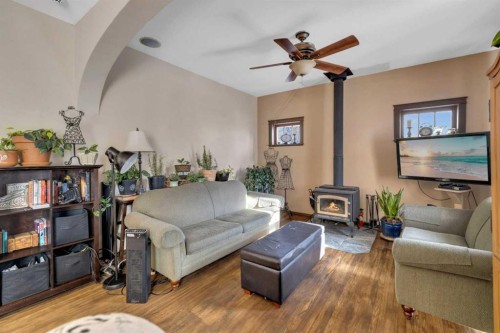6312 48 Ave, Ponoka, AB - Indoor Photo Showing Living Room With Fireplace