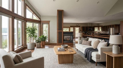 11 Aimie Avenue, White Sands, AB - Indoor Photo Showing Living Room With Fireplace