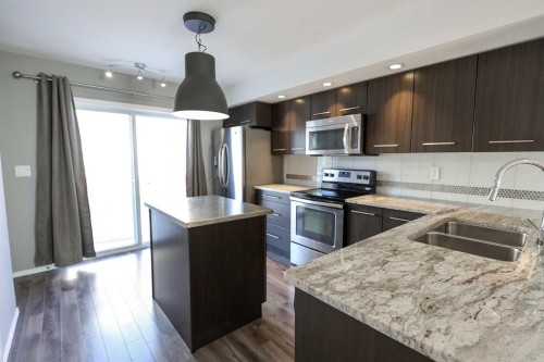 608-30 Carleton Avenue, Red Deer, AB - Indoor Photo Showing Kitchen With Stainless Steel Kitchen With Double Sink With Upgraded Kitchen