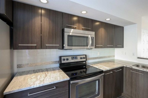 608-30 Carleton Avenue, Red Deer, AB - Indoor Photo Showing Kitchen With Stainless Steel Kitchen
