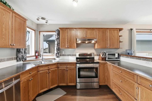 170 Kerr Close, Red Deer, AB - Indoor Photo Showing Kitchen With Double Sink